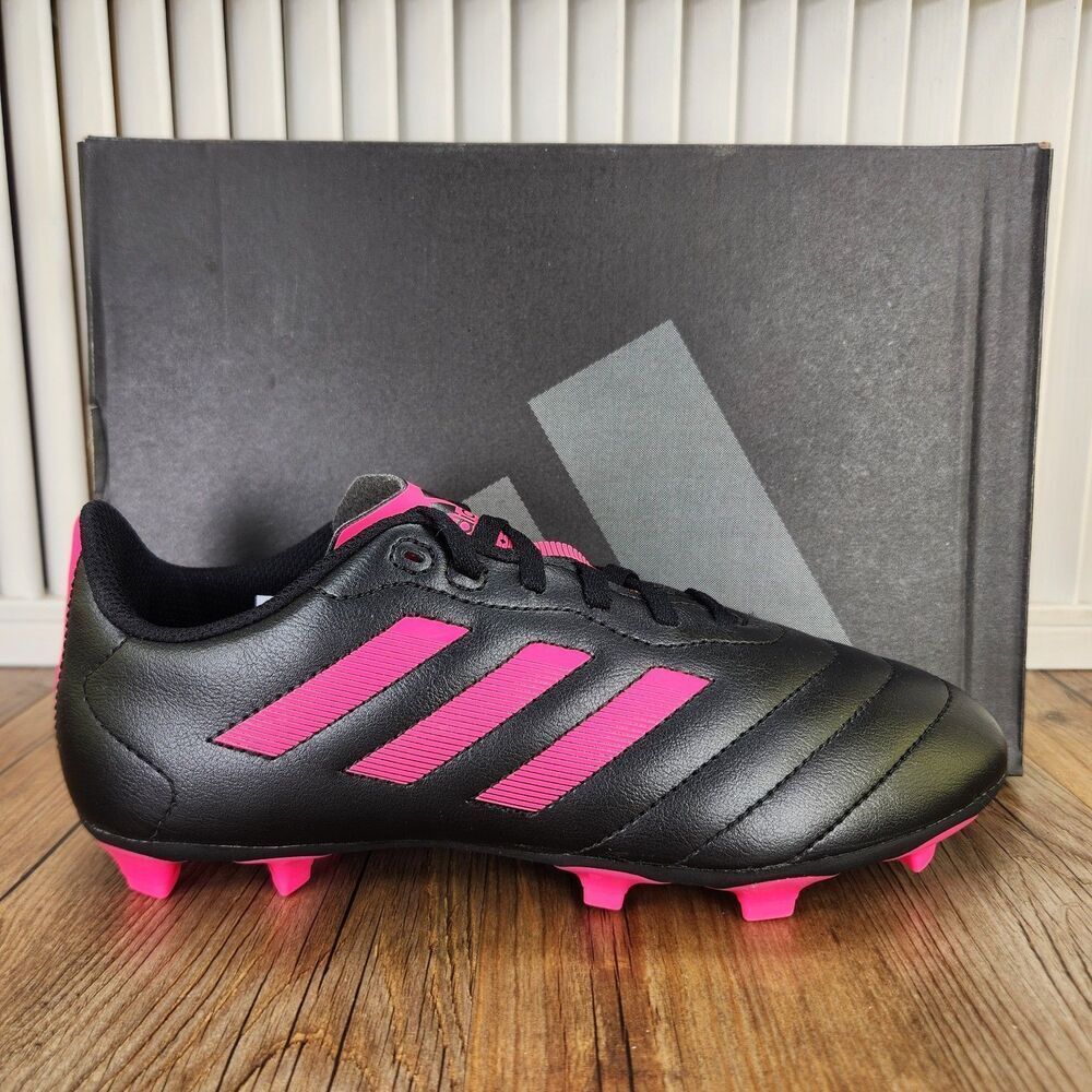 Adidas Goletto VIII FG Junior Size 5 Black Pink Soccer Cleats GX6907 Firm Ground